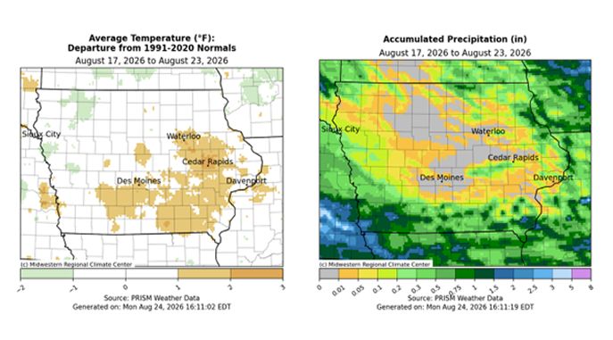 Iowa Crop Progress & Condition Report – August 24