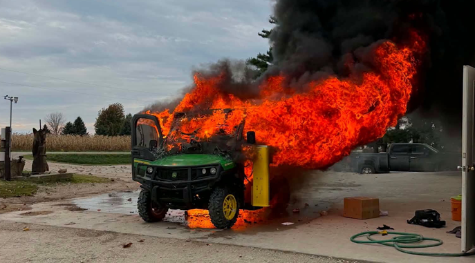 Firefighters Respond to UTV Fire in Buchanan County